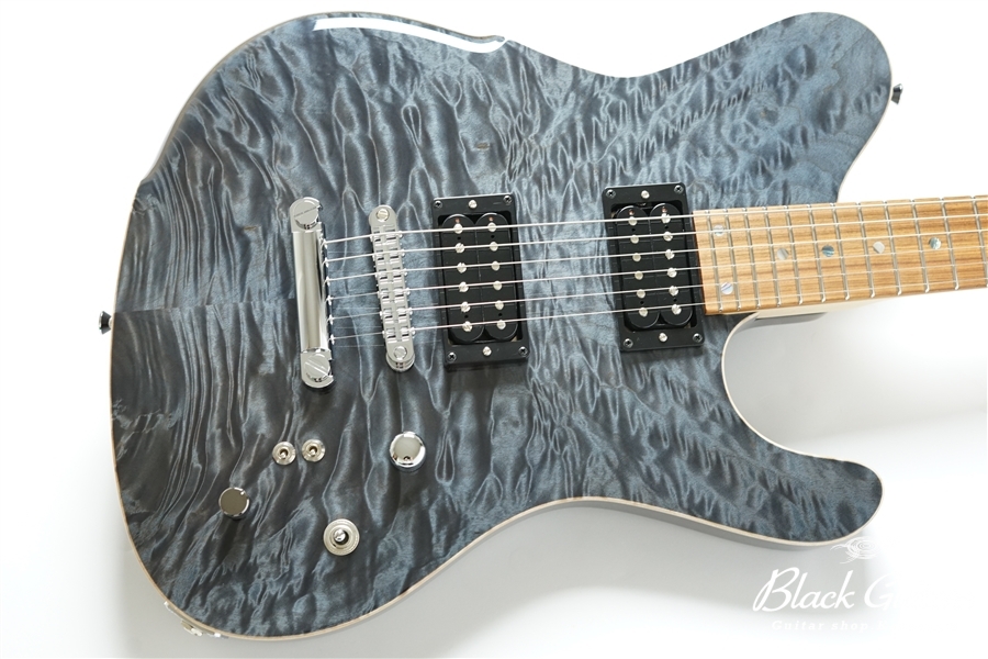 BORDER CUSTOM 666 Quilted Maple Top Mahogany Back - Trans Black