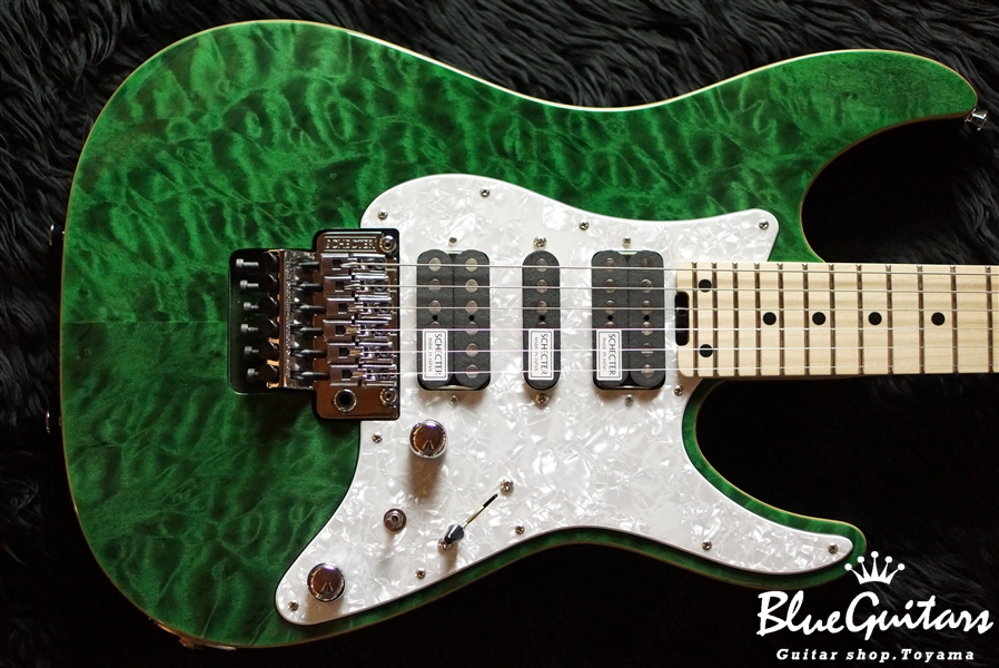 SCHECTER SD-2-24-AL - See-thru Green | Blue Guitars Online Store