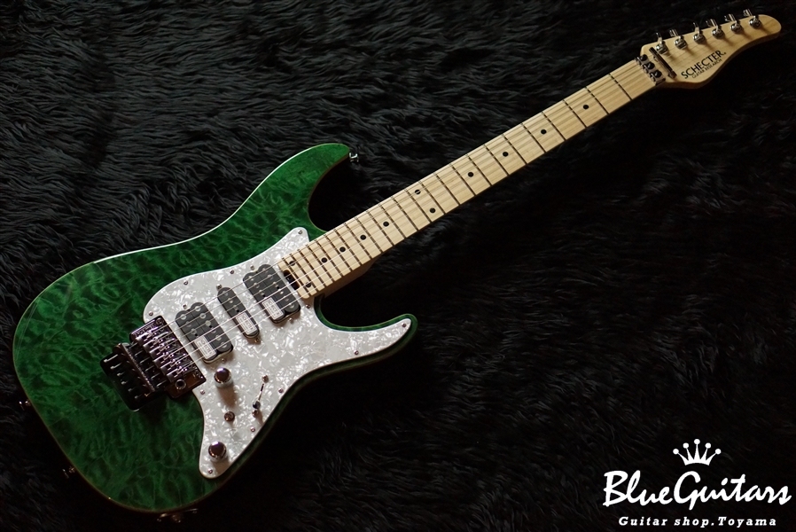 SCHECTER SD-2-24-AL - See-thru Green | Blue Guitars Online Store