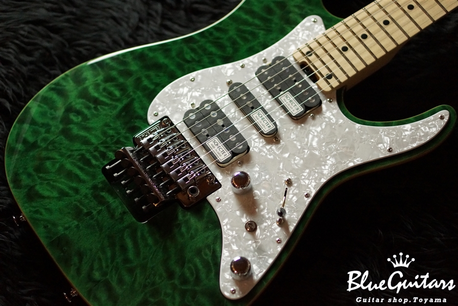 SCHECTER SD-2-24-AL - See-thru Green | Blue Guitars Online Store