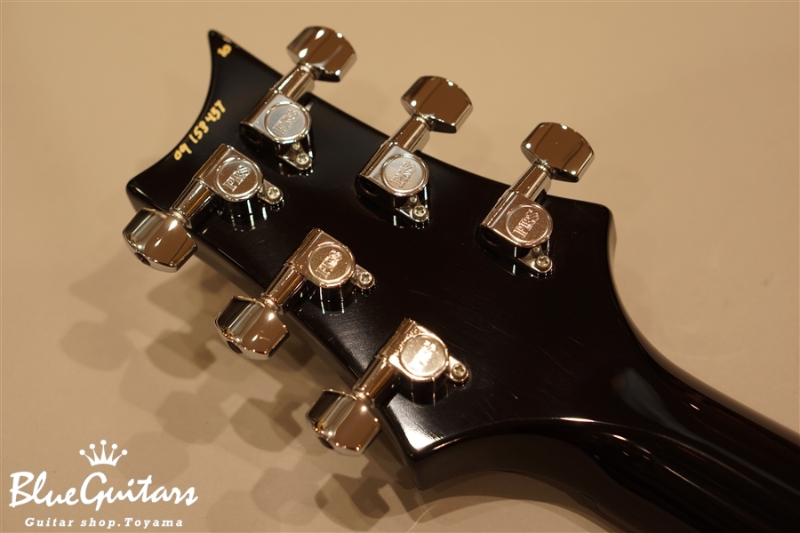 513 10Top Quited Maple / Maple Headstock Veneer - Gray Black