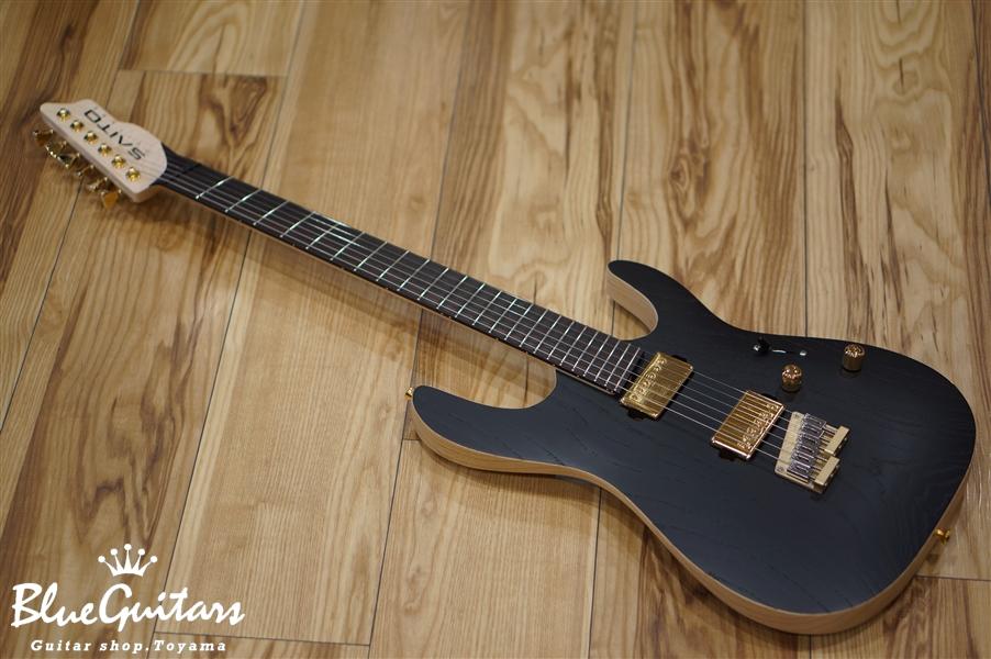 SAITO GUITARS S-624MS - Black(Open Pore)/Gold Parts | Blue Guitars ...楽器