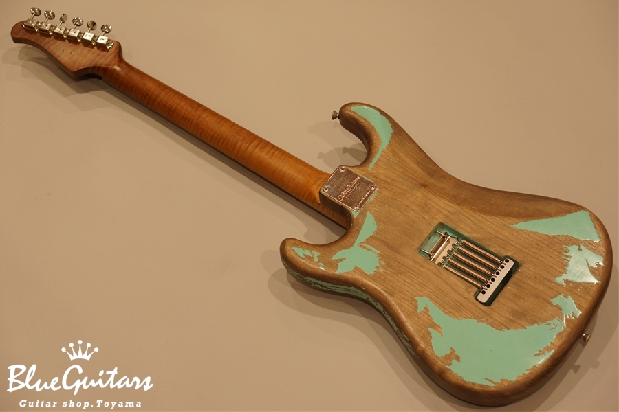 Xotic XSC-2 - Seaform Green / Super Heavy Aged / 5A Flame Neck