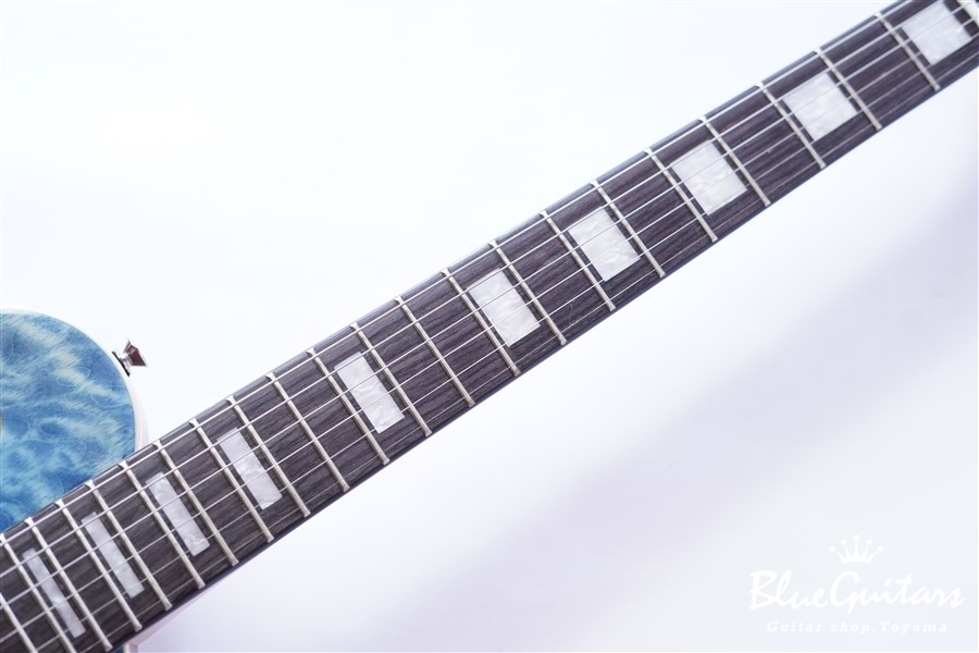 Aria Pro II PE-480 - See-through Emerald Blue | Blue Guitars