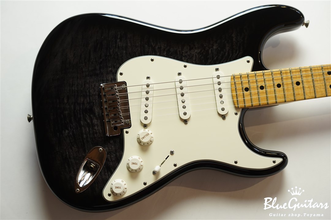 Fender Custom Shop Custom Deluxe Stratocaster 2013 - Ebony Trans | Blue  Guitars Online Store