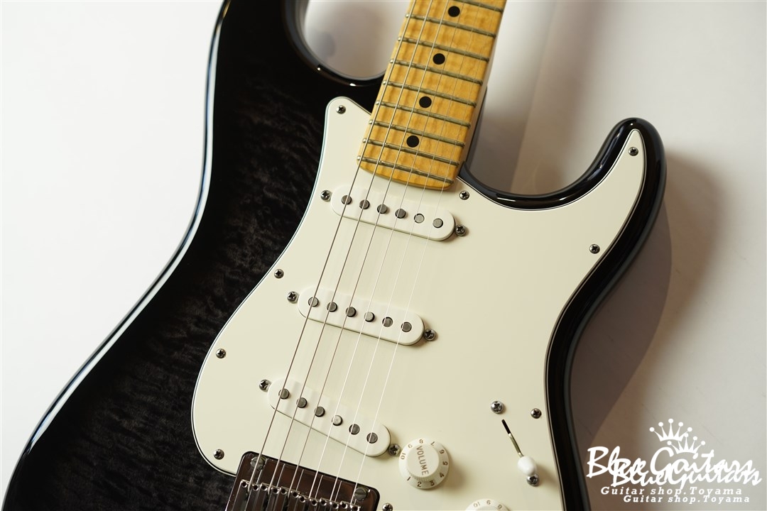 Fender Custom Shop Custom Deluxe Stratocaster 2013 - Ebony Trans | Blue  Guitars Online Store