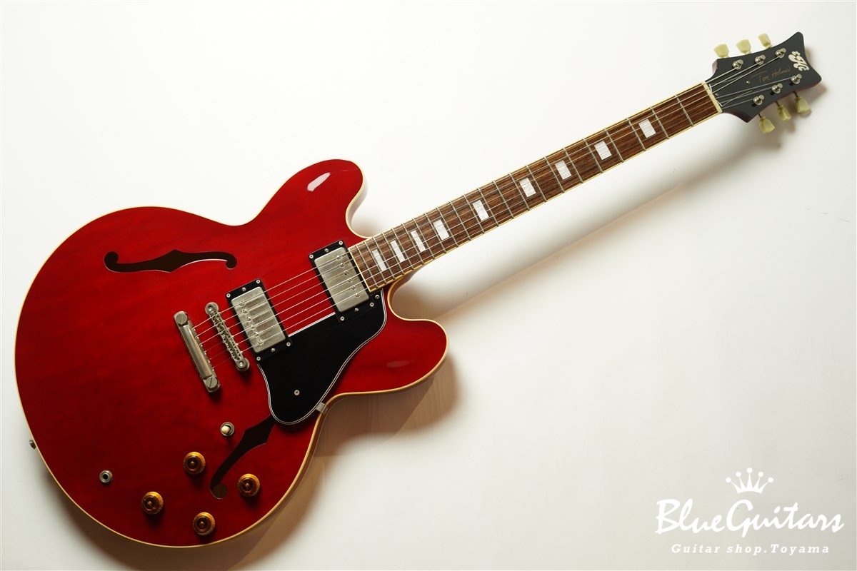 TOM HOLMES THC Semi Hollow Standard Block - Cherry | Blue Guitars