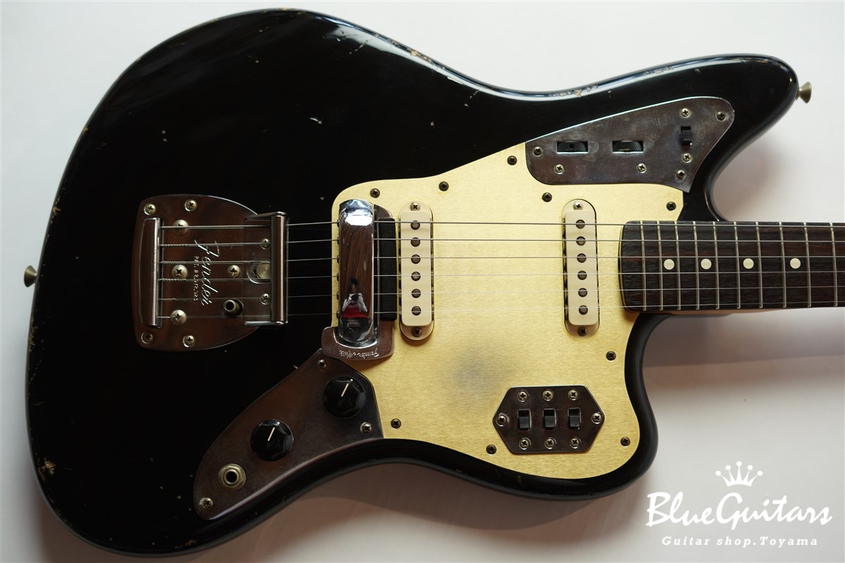 Fender American Vintage '62 Jaguar - Black / Relic Modified | Blue 