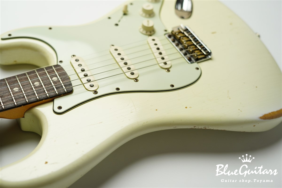 ★Custom Relic OlympicWhite Stratocaster★ Fender Custom Shop 1960 Stratocaster Relic - Olympic White | Blue