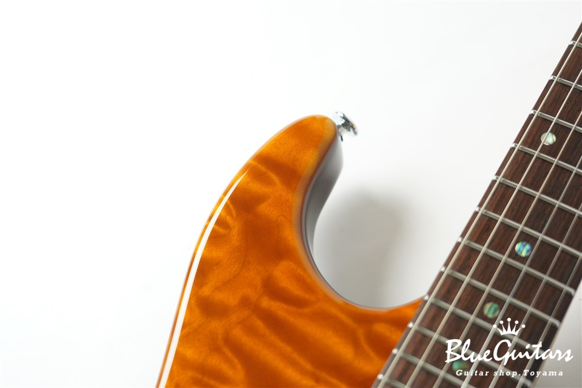Standard Quilt Maple Top - Trans Honey / Matching Quilt Headstock