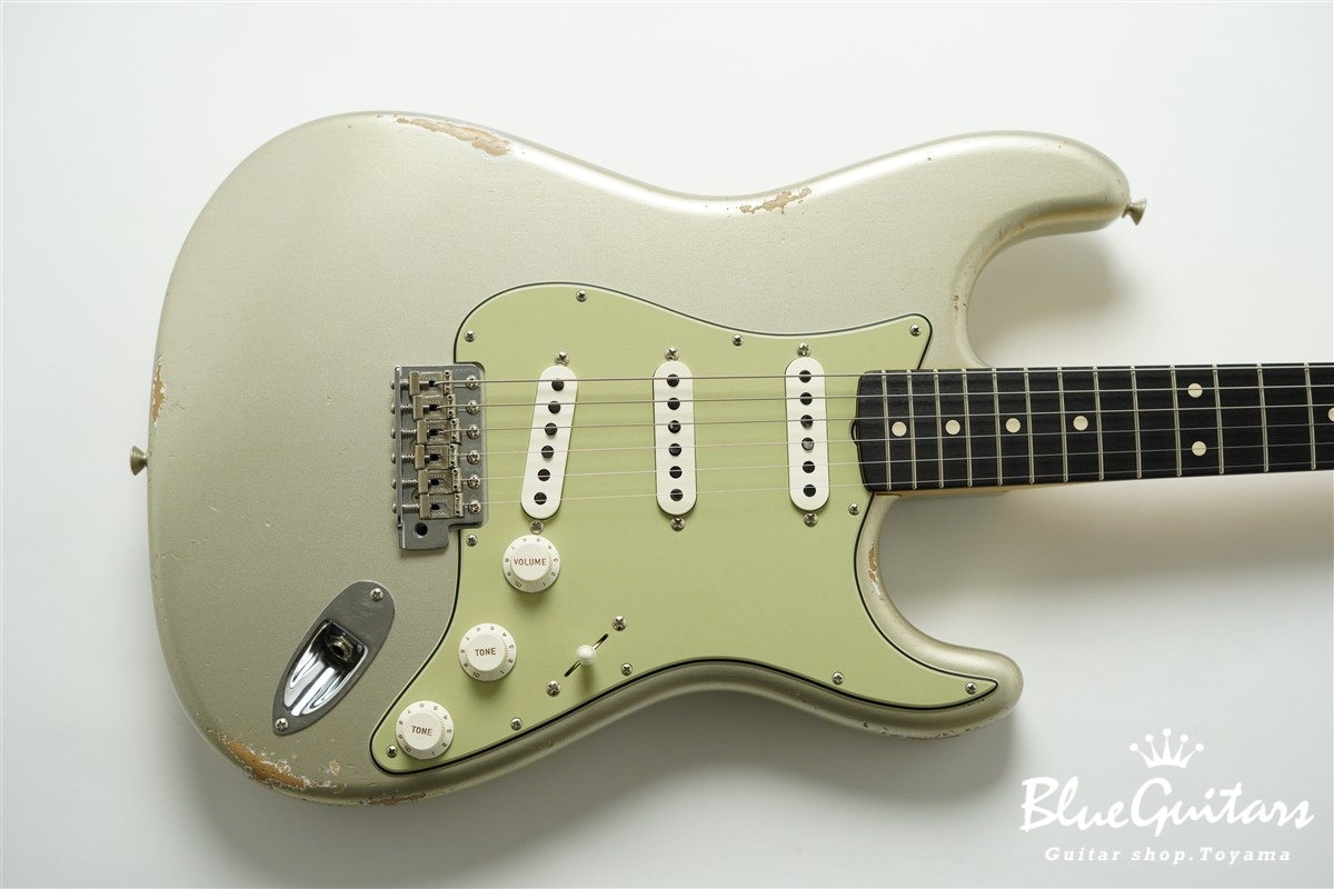 MBS 1961 Stratocaster Journeyman Relic Masterbuilt by Paul Waller - Inca Silver