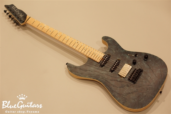 S-622 Ash/M - Navy Granite w/Matching Head & White Line Logo & Abalon Dot & MG-T