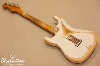 Model S. #010 Heavy Aged - Olympic White with Orii Blue