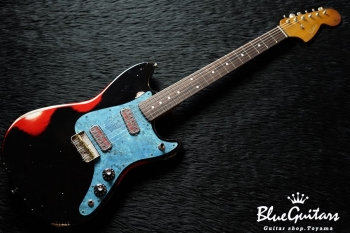 IRIS #041 - Black over Candy Apple Red