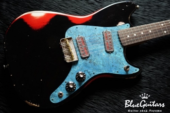 IRIS #041 - Black over Candy Apple Red 