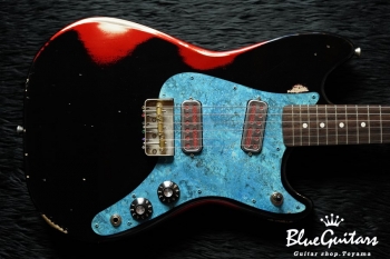 IRIS #041 - Black over Candy Apple Red