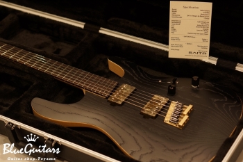 S-624MS - Black(Open Pore) w/Matching Head & White Line Logo & Hard Aged Cover