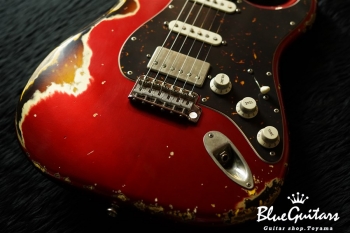 XSC-2 - Dark Candy Apple Red over 3Tone Burst #1240/Heavy Aged/Ash/Roasted Flame Maple Neck