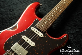 XSC-2 - Dark Candy Apple Red over 3Tone Burst #1240/Heavy Aged/Ash/Roasted Flame Maple Neck