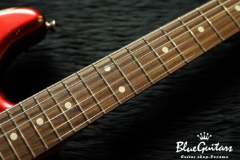 XSC-2 - Dark Candy Apple Red over 3Tone Burst #1240/Heavy Aged/Ash/Roasted Flame Maple Neck