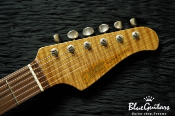 XSC-2 - Dark Candy Apple Red over 3Tone Burst #1240/Heavy Aged/Ash/Roasted Flame Maple Neck