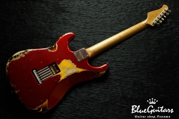 XSC-2 - Dark Candy Apple Red over 3Tone Burst #1240/Heavy Aged/Ash/Roasted Flame Maple Neck