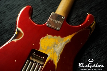 XSC-2 - Dark Candy Apple Red over 3Tone Burst #1240/Heavy Aged/Ash/Roasted Flame Maple Neck