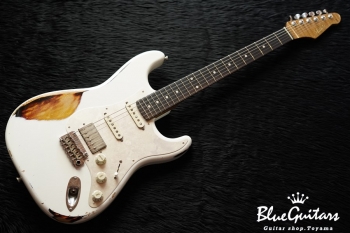 Model S. #048 Multi Layer/Heavy Aged - White over 3Tone Sunburst with Silver