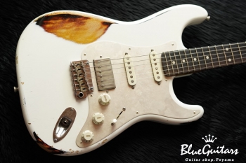 Model S. #048 Multi Layer/Heavy Aged - White over 3Tone Sunburst with Silver