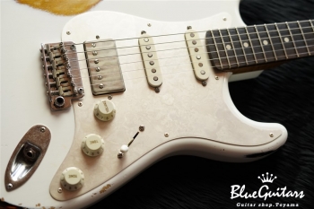 Model S. #048 Multi Layer/Heavy Aged - White over 3Tone Sunburst with Silver