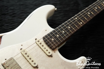 Model S. #048 Multi Layer/Heavy Aged - White over 3Tone Sunburst with Silver