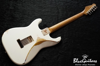 Model S. #048 Multi Layer/Heavy Aged - White over 3Tone Sunburst with Silver