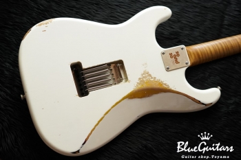 Model S. #048 Multi Layer/Heavy Aged - White over 3Tone Sunburst with Silver