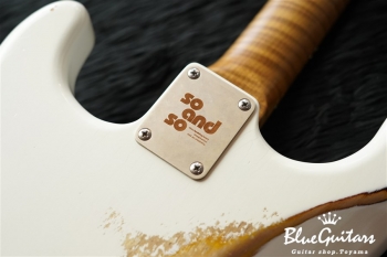 Model S. #048 Multi Layer/Heavy Aged - White over 3Tone Sunburst with Silver