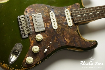 Model S. #034 Heavy Aged - Candy Apple Green with Copper Red