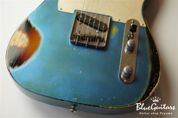 Model T. #038 Multi Layer/Heavy Aged - Lake Placid Blue over 3Tone Sunburst with Siver