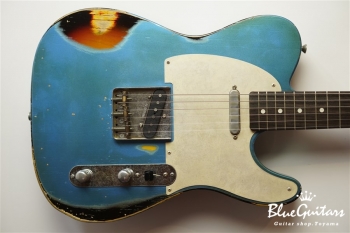 Model T. #038 Multi Layer/Heavy Aged - Lake Placid Blue over 3Tone Sunburst with Siver
