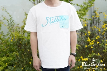 stilblu by Blue Guitars × SUGARGLIDER Pick Pocket T-Shirts - White 【XL size】