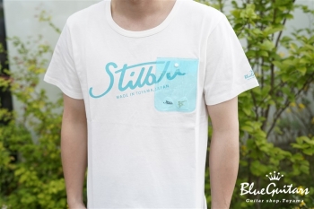 stilblu by Blue Guitars × SUGARGLIDER Pick Pocket T-Shirts - White 【XL size】
