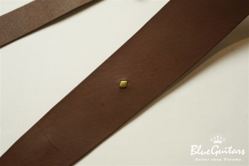 Plain Leather - Choco & Rhombus Studs