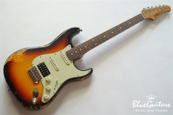 XSC-2 - 3 Tone Burst/Heavy Aged/Ash/Roasted Flame Maple Neck