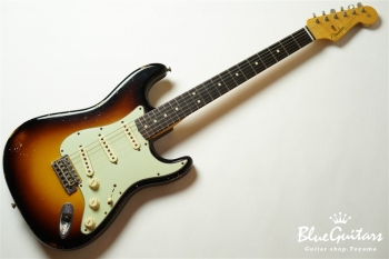 1963 Stratocaster Relic - Wide Black Faded 2-Color Sunburst
