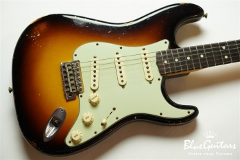 1963 Stratocaster Relic - Wide Black Faded 2-Color Sunburst