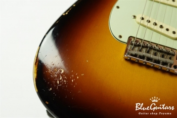 1963 Stratocaster Relic - Wide Black Faded 2-Color Sunburst