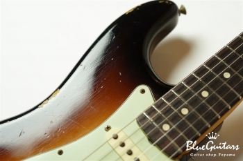 1963 Stratocaster Relic - Wide Black Faded 2-Color Sunburst