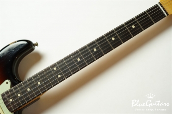 1963 Stratocaster Relic - Wide Black Faded 2-Color Sunburst