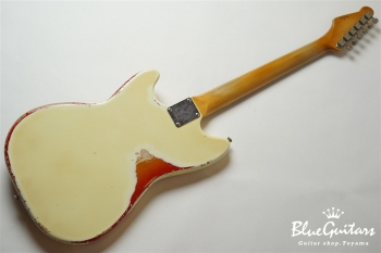 IRIS #102 - Vintage White over Cherry Sunburst 