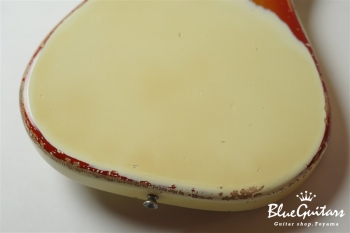 IRIS #102 - Vintage White over Cherry Sunburst 