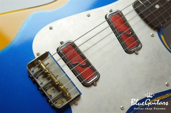 IRIS #103 - Dark Lake Placid Blue over Orange 