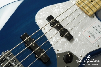 2021 Collection Made In Japan Hybrid II Jazz Bass - Indigo Trans